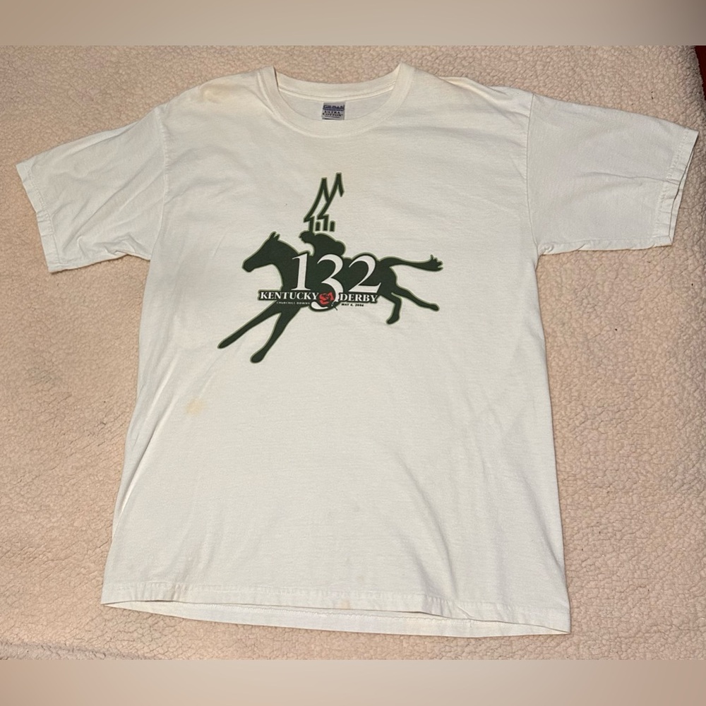Vintage 2006 Kentucky Derby 132 graphic t shirt men’s L Churchill downs horse